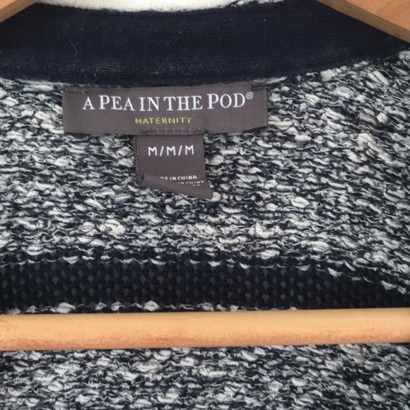 A Pea in the Pod Navy Speckled White Open Cardigan - Picture 2 of 7